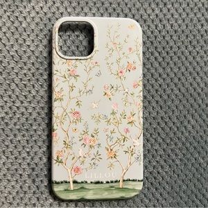 Apple iPhone 13 Blue White and Pink Chinoiserie Phone Case
